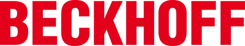 Roter Hintergrund mit dem schwach sichtbaren Wort BECKHOFF in großen, etwas dunkleren roten Großbuchstaben, die mit dem Hintergrund verschmelzen.