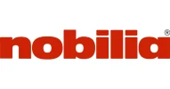 Das Bild zeigt das Nobilia-Logo mit dem Markennamen nobilia in fetten, roten Kleinbuchstaben auf weißem Hintergrund.